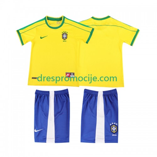 Brazil Dres Retro Dječji Domaći 1998 Kratkih Rukava Brazil Dres Retro Dječji Domaći 1998 Kratkih Rukava